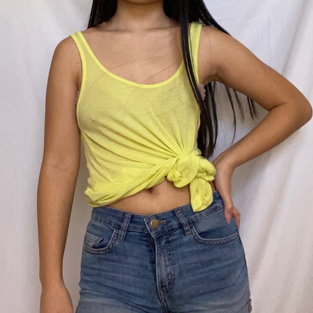 Neon Yellow-Green Tank Top